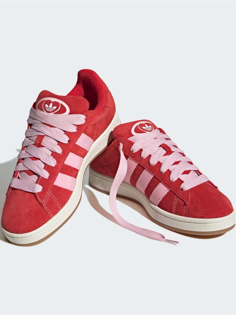 Adidas Women’s Red and Pink Campus Sneakers